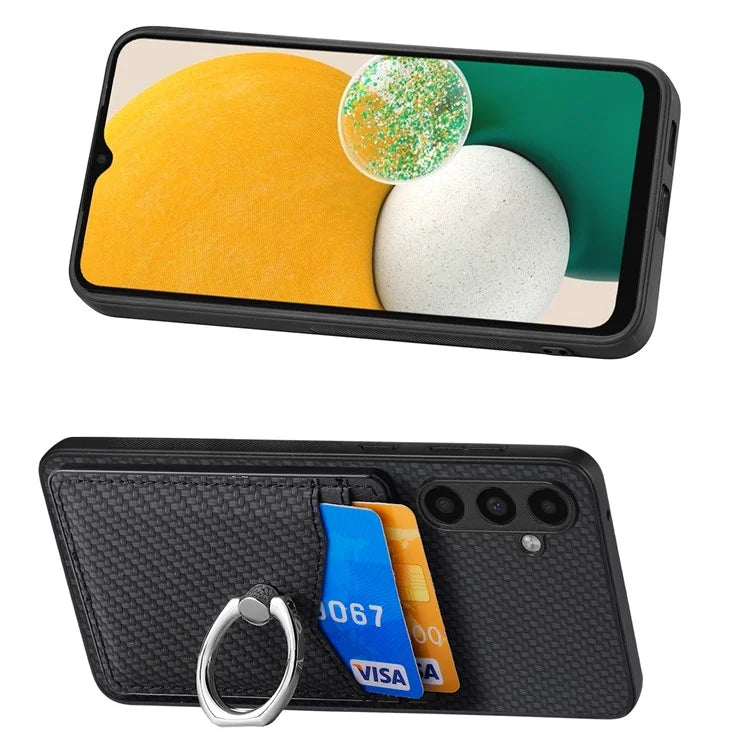 C1-8 For Samsung Galaxy A13 5G / A04s 4G (164.7 x 76.7 x 9.1 mm) Case PU Leather Coated PC+TPU Anti-Fall Phone Cover
