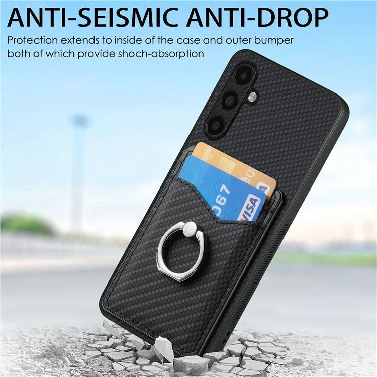 C1-8 For Samsung Galaxy A13 5G / A04s 4G (164.7 x 76.7 x 9.1 mm) Case PU Leather Coated PC+TPU Anti-Fall Phone Cover