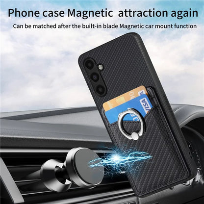 C1-8 For Samsung Galaxy A13 5G / A04s 4G (164.7 x 76.7 x 9.1 mm) Case PU Leather Coated PC+TPU Anti-Fall Phone Cover