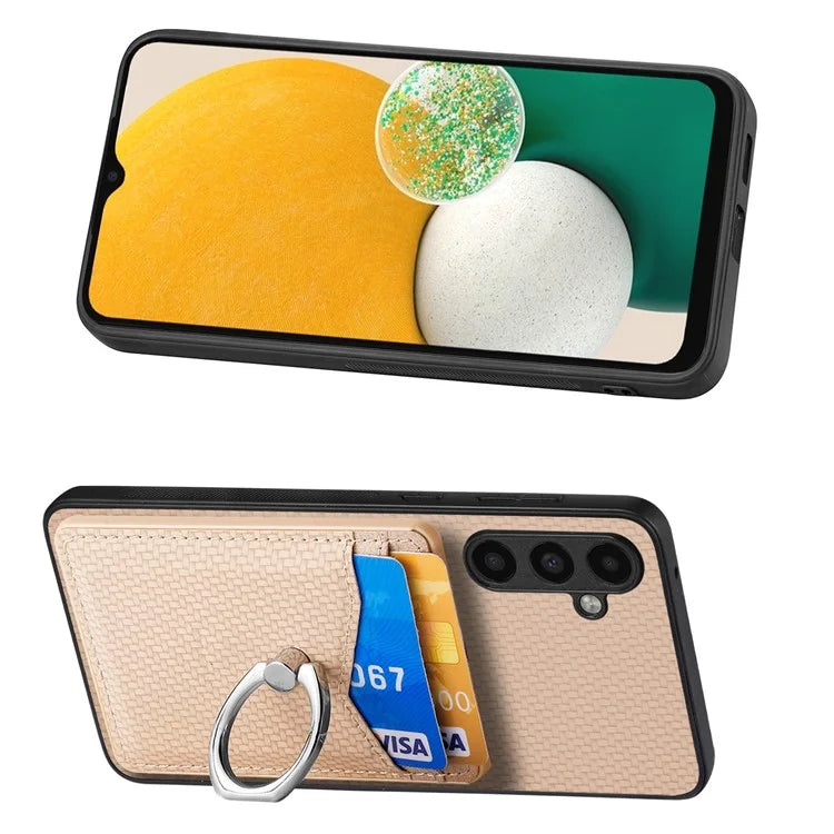 C1-8 For Samsung Galaxy A13 5G / A04s 4G (164.7 x 76.7 x 9.1 mm) Case PU Leather Coated PC+TPU Anti-Fall Phone Cover