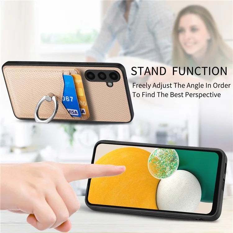 C1-8 For Samsung Galaxy A13 5G / A04s 4G (164.7 x 76.7 x 9.1 mm) Case PU Leather Coated PC+TPU Anti-Fall Phone Cover
