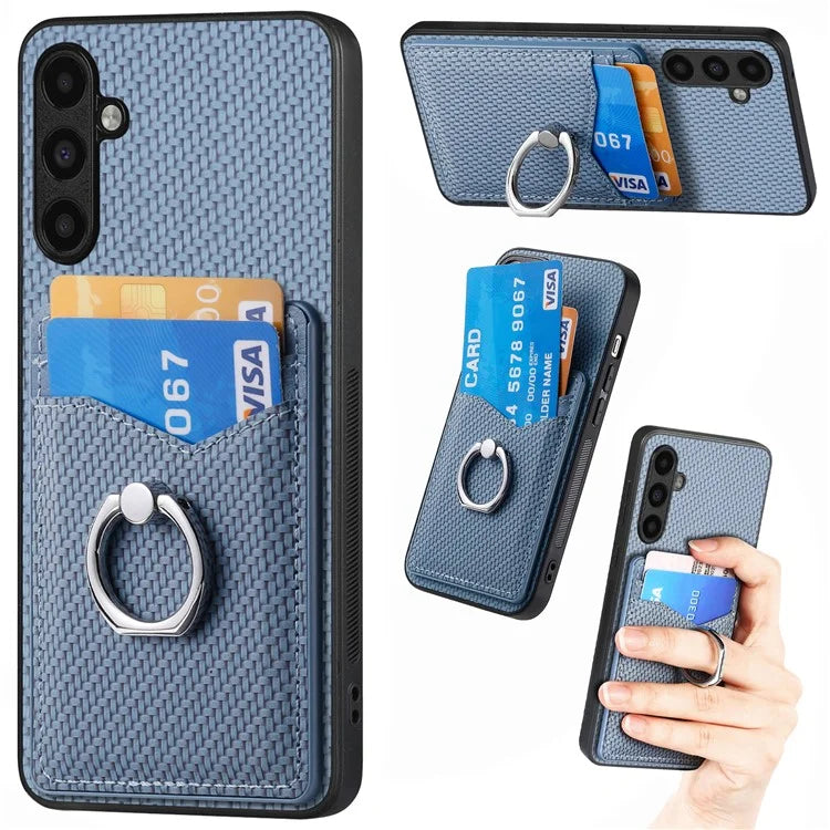 C1-8 For Samsung Galaxy A13 5G / A04s 4G (164.7 x 76.7 x 9.1 mm) Case PU Leather Coated PC+TPU Anti-Fall Phone Cover