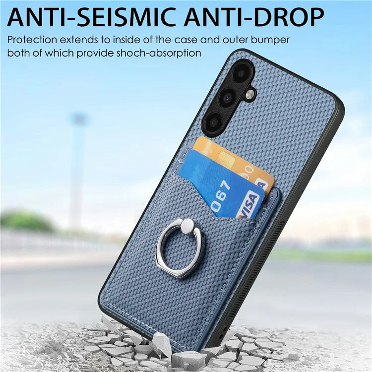 C1-8 For Samsung Galaxy A13 5G / A04s 4G (164.7 x 76.7 x 9.1 mm) Case PU Leather Coated PC+TPU Anti-Fall Phone Cover