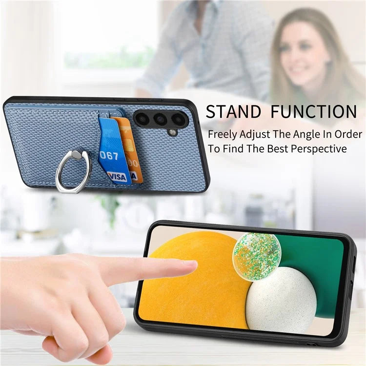 C1-8 For Samsung Galaxy A13 5G / A04s 4G (164.7 x 76.7 x 9.1 mm) Case PU Leather Coated PC+TPU Anti-Fall Phone Cover