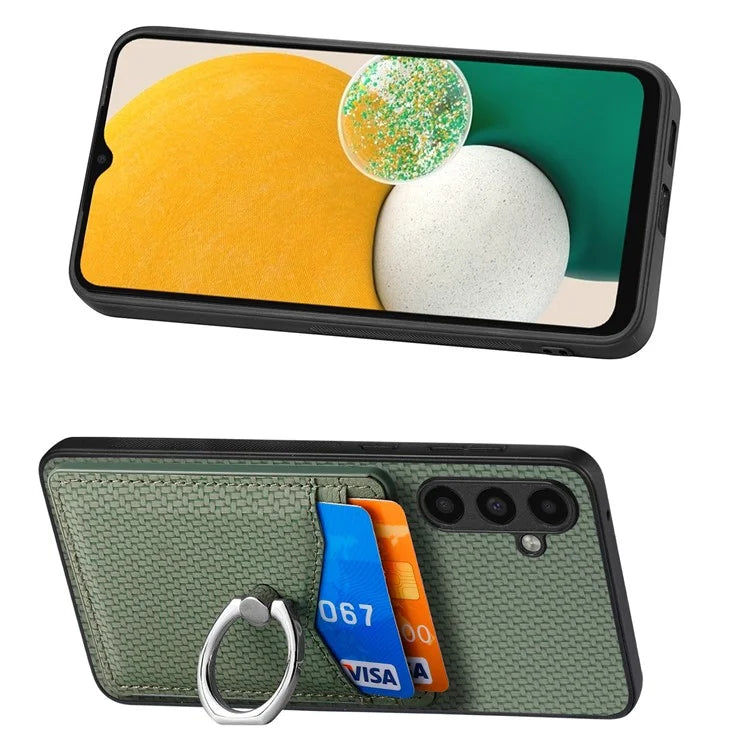 C1-8 For Samsung Galaxy A13 5G / A04s 4G (164.7 x 76.7 x 9.1 mm) Case PU Leather Coated PC+TPU Anti-Fall Phone Cover