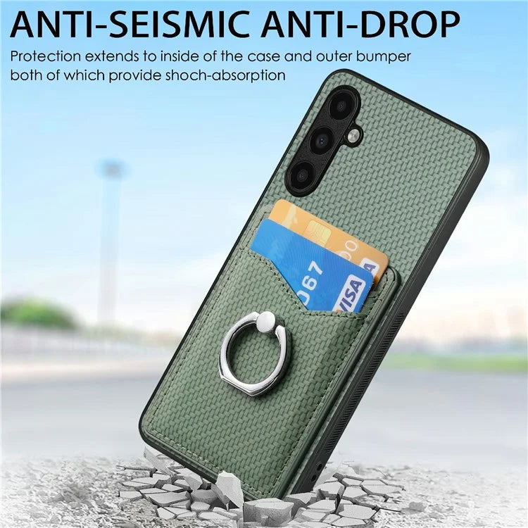 C1-8 For Samsung Galaxy A13 5G / A04s 4G (164.7 x 76.7 x 9.1 mm) Case PU Leather Coated PC+TPU Anti-Fall Phone Cover