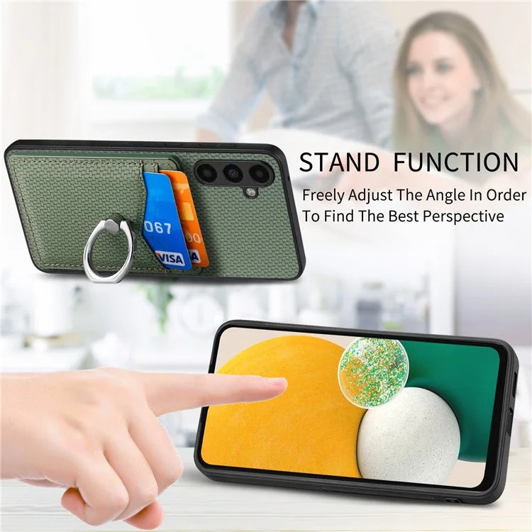 C1-8 For Samsung Galaxy A13 5G / A04s 4G (164.7 x 76.7 x 9.1 mm) Case PU Leather Coated PC+TPU Anti-Fall Phone Cover