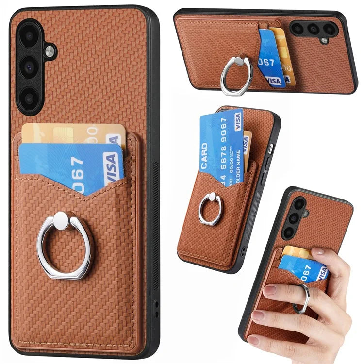C1-8 For Samsung Galaxy A13 5G / A04s 4G (164.7 x 76.7 x 9.1 mm) Case PU Leather Coated PC+TPU Anti-Fall Phone Cover