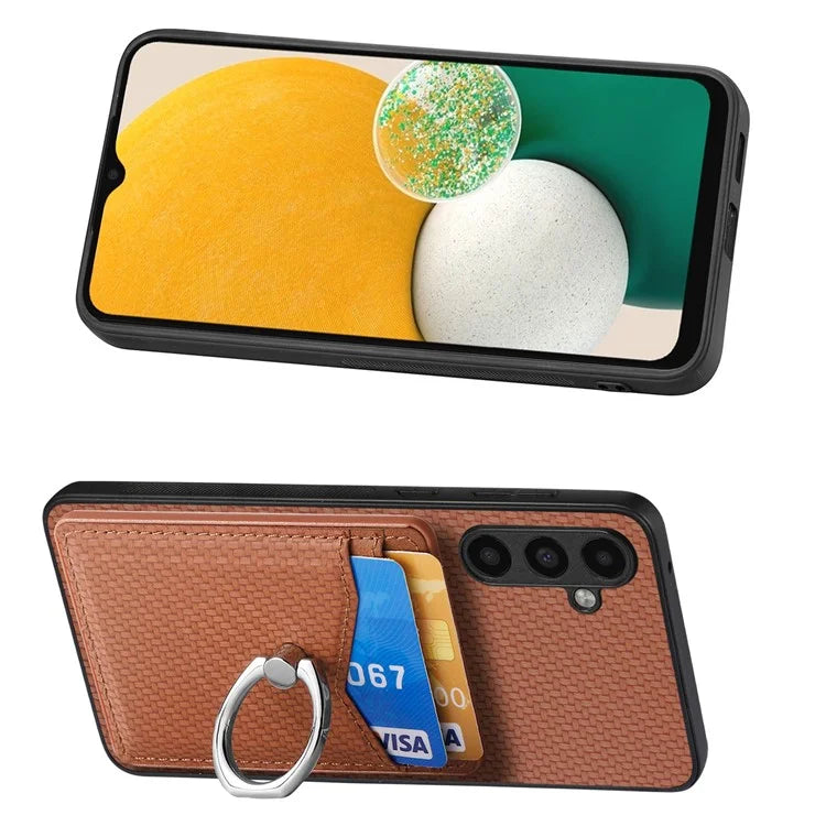 C1-8 For Samsung Galaxy A13 5G / A04s 4G (164.7 x 76.7 x 9.1 mm) Case PU Leather Coated PC+TPU Anti-Fall Phone Cover