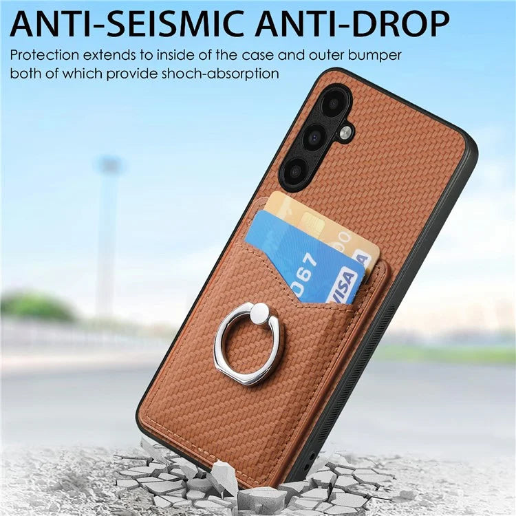 C1-8 For Samsung Galaxy A13 5G / A04s 4G (164.7 x 76.7 x 9.1 mm) Case PU Leather Coated PC+TPU Anti-Fall Phone Cover