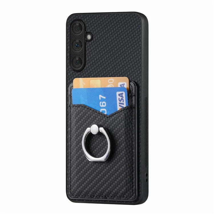 C1-8 For Samsung Galaxy A25 5G (Global) (161.0 x 76.5 x 8.3mm) Leather Case with Card Holder and Kickstand