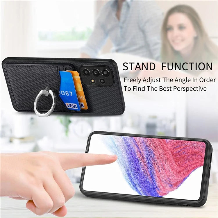 C1-8 For Samsung Galaxy A53 5G Case Leather+PC+TPU Phone Cover with Card Slots