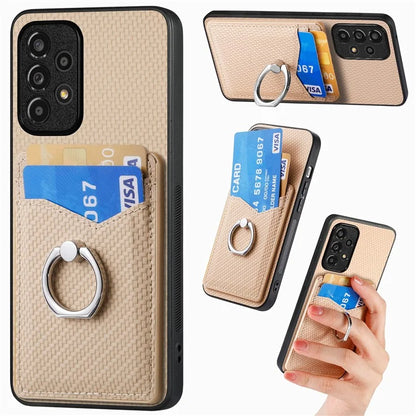C1-8 For Samsung Galaxy A53 5G Case Leather+PC+TPU Phone Cover with Card Slots