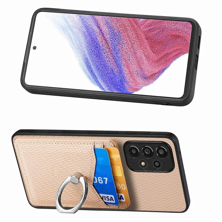 C1-8 For Samsung Galaxy A53 5G Case Leather+PC+TPU Phone Cover with Card Slots