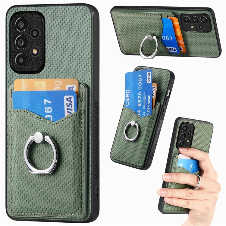 C1-8 For Samsung Galaxy A53 5G Case Leather+PC+TPU Phone Cover with Card Slots