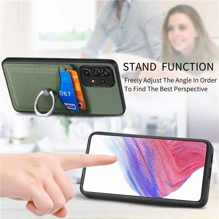 C1-8 For Samsung Galaxy A53 5G Case Leather+PC+TPU Phone Cover with Card Slots