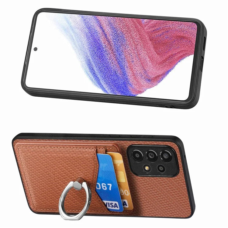 C1-8 For Samsung Galaxy A53 5G Case Leather+PC+TPU Phone Cover with Card Slots