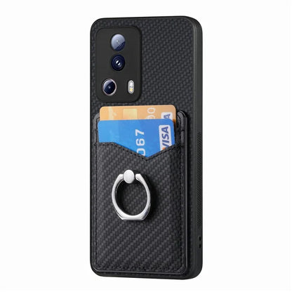 C1-8 For Xiaomi 13 Lite / Civi 2 5G Case Carbon Fiber Texture PU Leather+PC+TPU Phone Cover