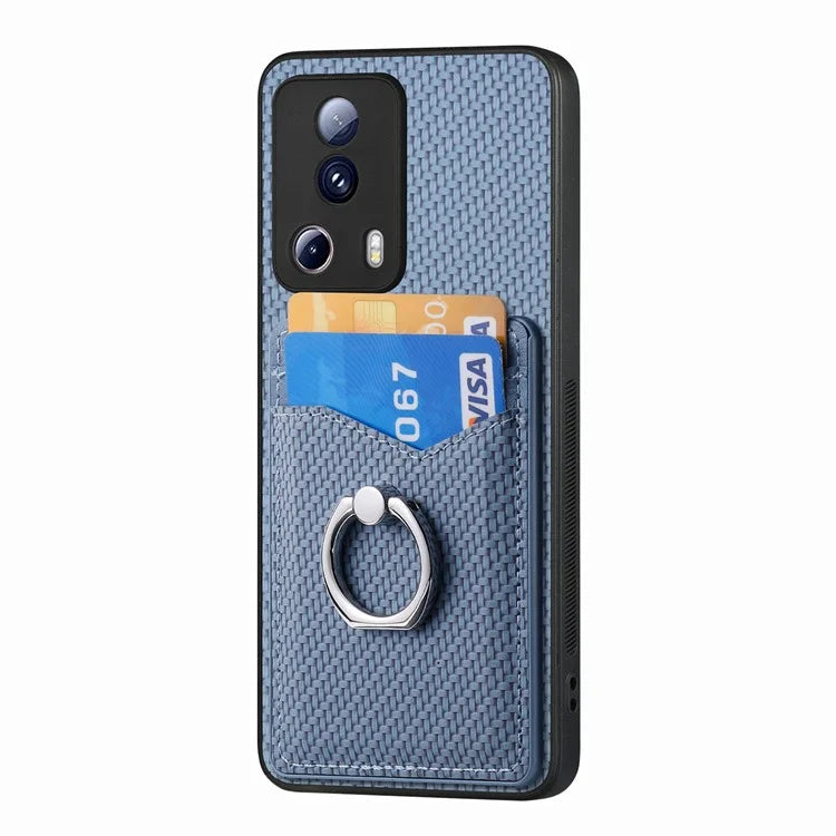 C1-8 For Xiaomi 13 Lite / Civi 2 5G Case Carbon Fiber Texture PU Leather+PC+TPU Phone Cover