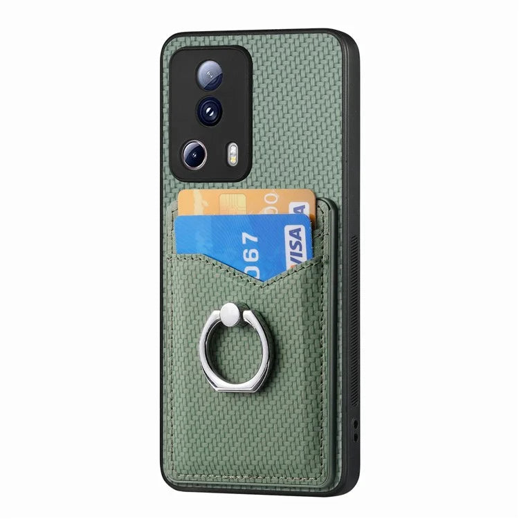 C1-8 For Xiaomi 13 Lite / Civi 2 5G Case Carbon Fiber Texture PU Leather+PC+TPU Phone Cover