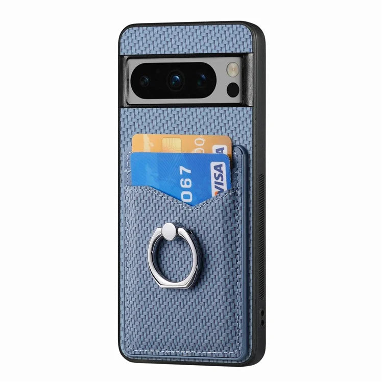 C1-8 For Google Pixel 8 Pro Kickstand Case Leather Coated PC+TPU Phone Cover Wholesale