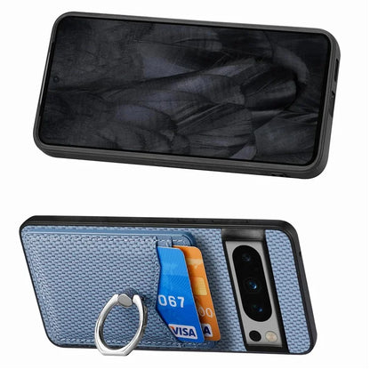 C1-8 For Google Pixel 8 Pro Kickstand Case Leather Coated PC+TPU Phone Cover Wholesale