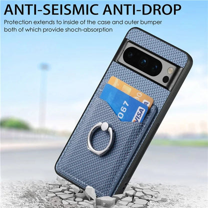 C1-8 For Google Pixel 8 Pro Kickstand Case Leather Coated PC+TPU Phone Cover Wholesale