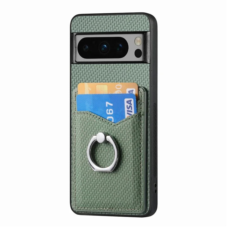 C1-8 For Google Pixel 8 Pro Kickstand Case Leather Coated PC+TPU Phone Cover Wholesale