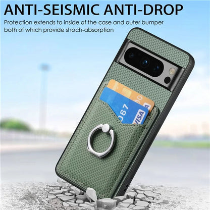 C1-8 For Google Pixel 8 Pro Kickstand Case Leather Coated PC+TPU Phone Cover Wholesale