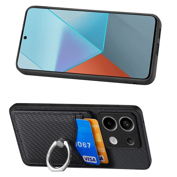 C1-8 For Xiaomi Poco X6 5G / Redmi Note 13 Pro 5G Case Leather+PC+TPU Card Slots Phone Cover