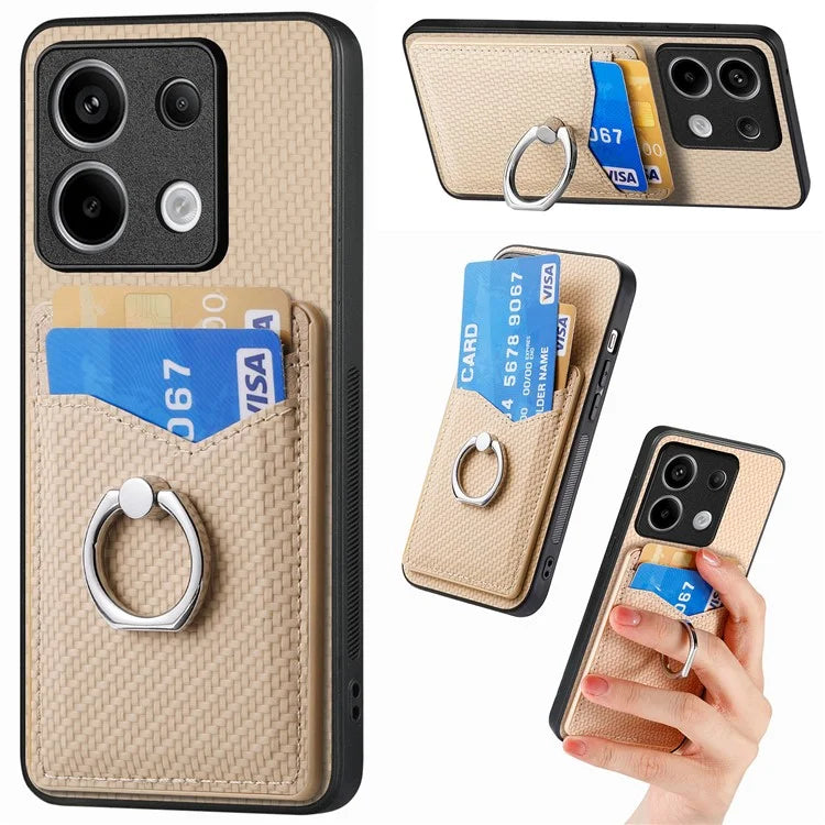 C1-8 For Xiaomi Poco X6 5G / Redmi Note 13 Pro 5G Case Leather+PC+TPU Card Slots Phone Cover