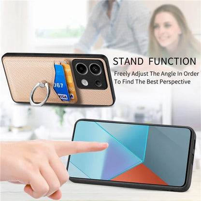 C1-8 For Xiaomi Poco X6 5G / Redmi Note 13 Pro 5G Case Leather+PC+TPU Card Slots Phone Cover
