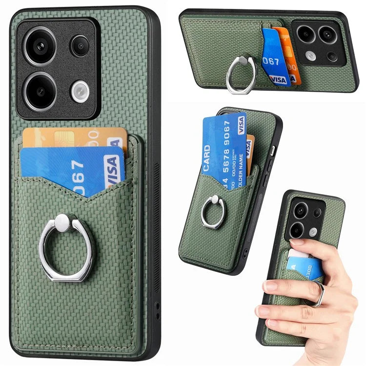 C1-8 For Xiaomi Poco X6 5G / Redmi Note 13 Pro 5G Case Leather+PC+TPU Card Slots Phone Cover