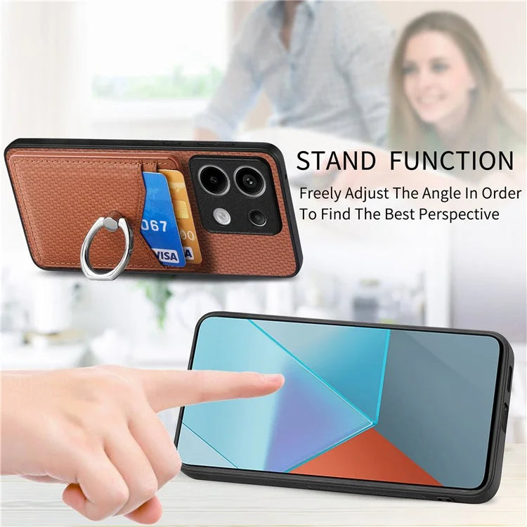 C1-8 For Xiaomi Poco X6 5G / Redmi Note 13 Pro 5G Case Leather+PC+TPU Card Slots Phone Cover