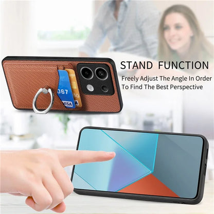 C1-8 For Xiaomi Poco X6 5G / Redmi Note 13 Pro 5G Case Leather+PC+TPU Card Slots Phone Cover