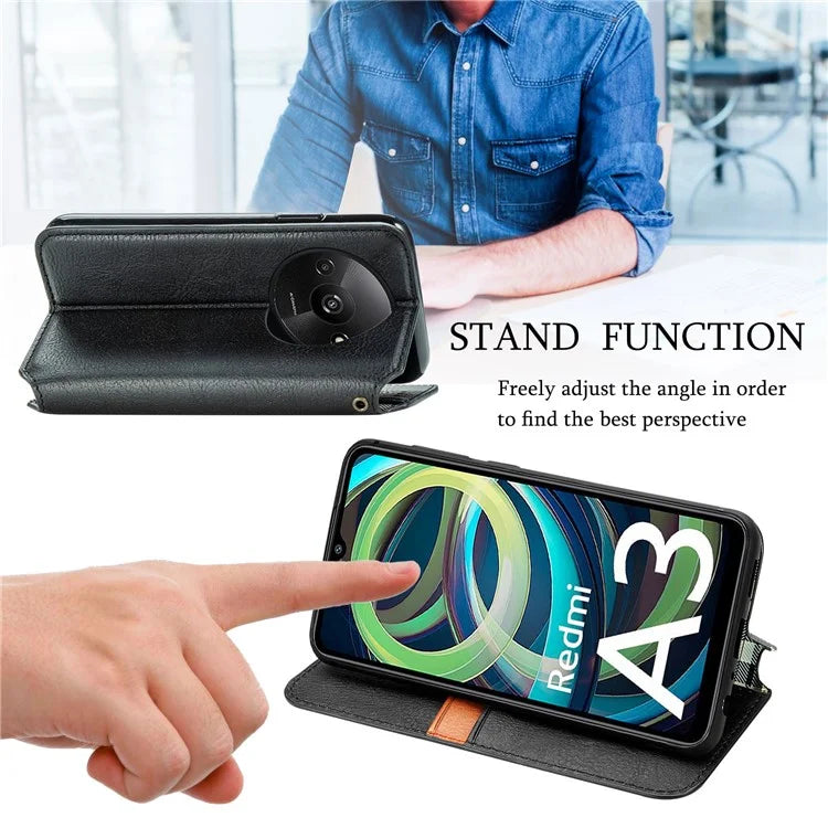 For Xiaomi Redmi A3 / Poco C61 4G Wallet Case Leather Phone Cover Mobile Accessories Wholesale