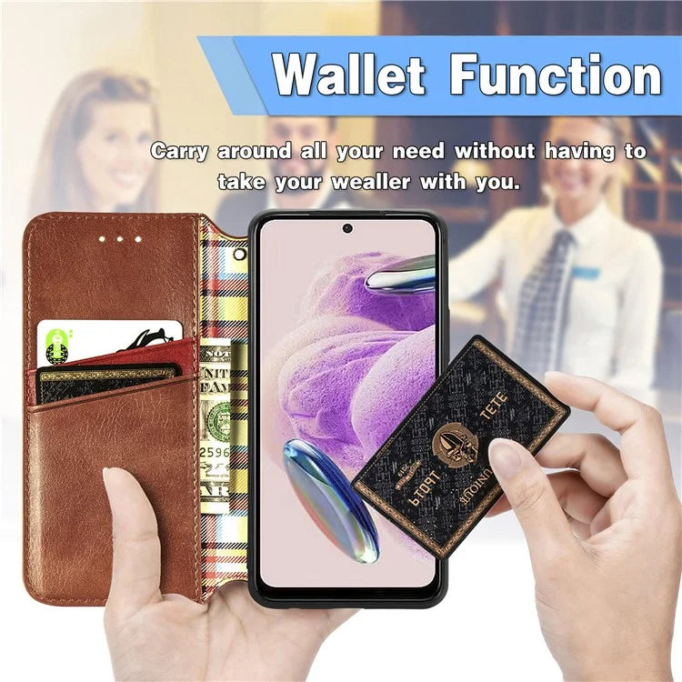 For Xiaomi Redmi Note 12S 4G Case Leather Wallet Phone Cover Mobile Accessories Wholesale