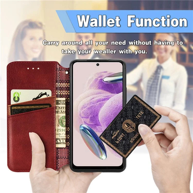 For Xiaomi Redmi Note 12S 4G Case Leather Wallet Phone Cover Mobile Accessories Wholesale