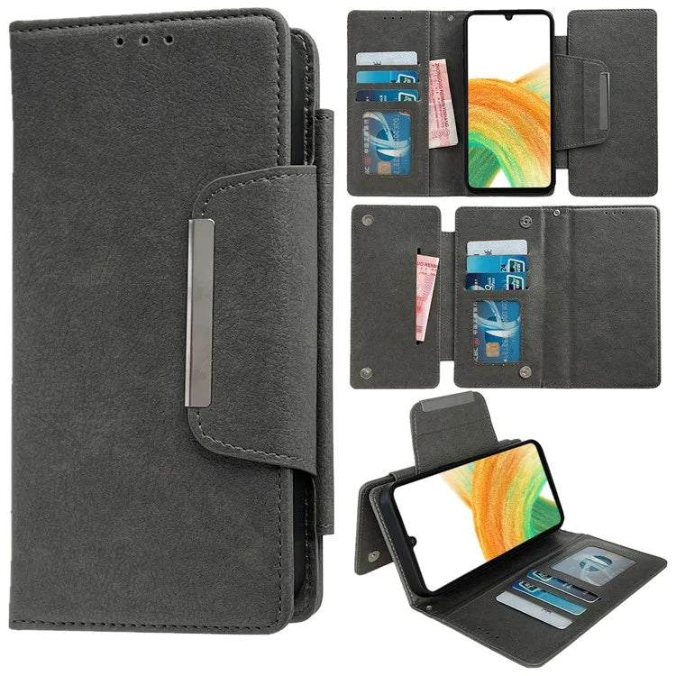 For Samsung Galaxy A33 5G Case PU Leather Wallet 2-in-1 Removable Protective Folio Phone Cover