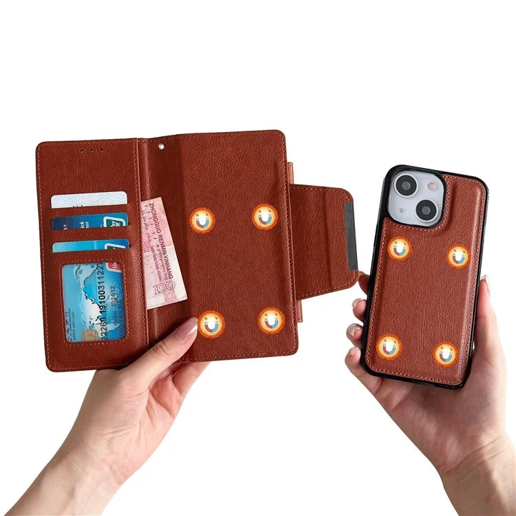 For Samsung Galaxy A13 4G Detachable Case Flip PU Leather Phone Cover with Card Holder