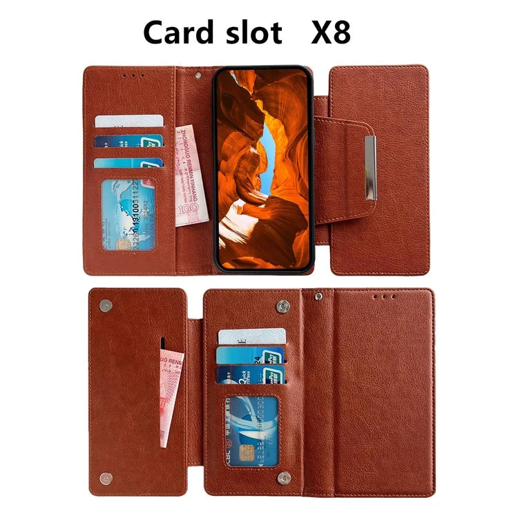 For Samsung Galaxy A13 4G Detachable Case Flip PU Leather Phone Cover with Card Holder