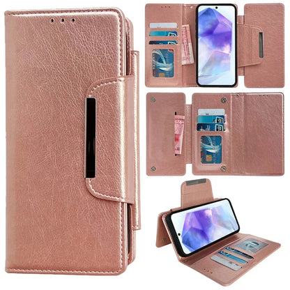 For Samsung Galaxy A55 5G Wallet Case Detachable 2-in-1 Design Flip Stand Phone Cover