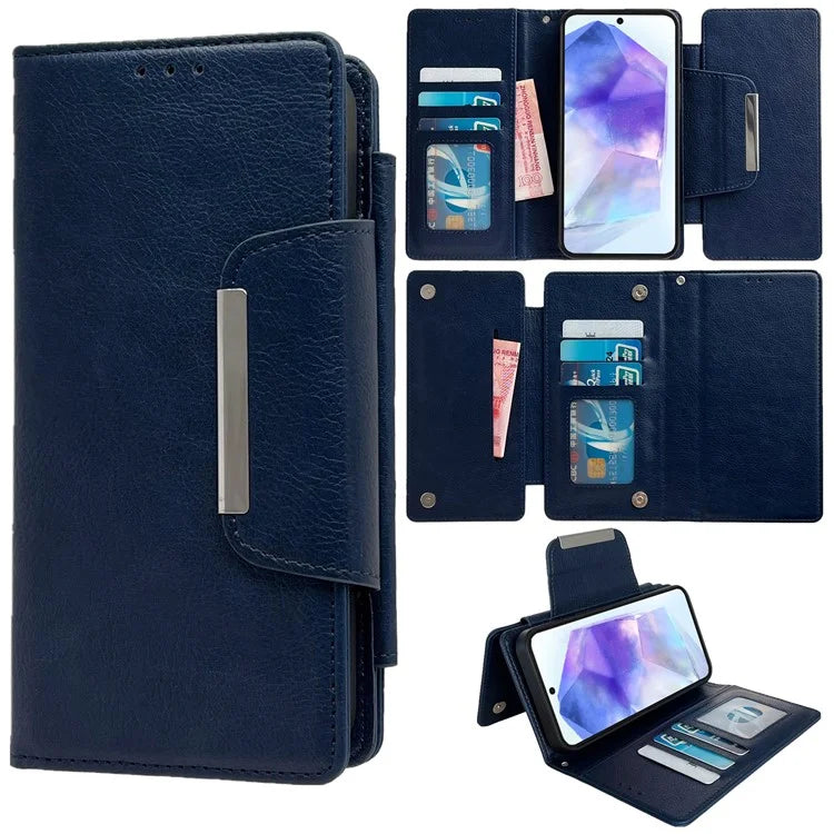 For Samsung Galaxy A55 5G Wallet Case Detachable 2-in-1 Design Flip Stand Phone Cover