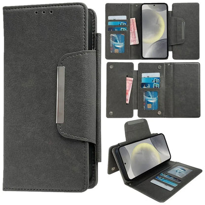 For Samsung Galaxy S21 FE 5G Case Detachable Leather Stand Phone Cover with Card Holder