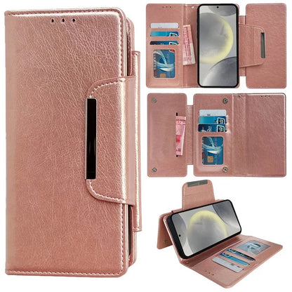 For Samsung Galaxy S21 FE 5G Case Detachable Leather Stand Phone Cover with Card Holder