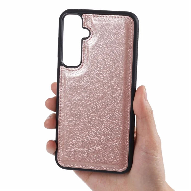 For Samsung Galaxy A15 4G / 5G Case Calf Texture PU Leather+TPU Bumper Shockproof Back Cover