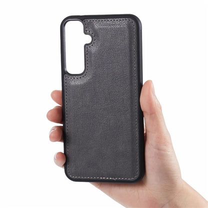 For Samsung Galaxy A15 4G / 5G Case Calf Texture PU Leather+TPU Bumper Shockproof Back Cover