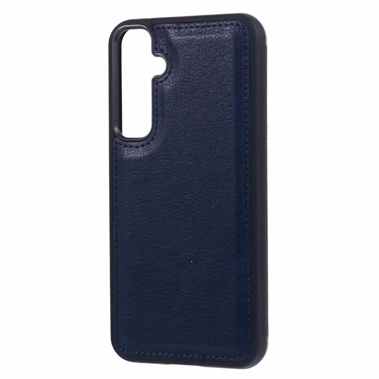 For Samsung Galaxy A15 4G / 5G Case Calf Texture PU Leather+TPU Bumper Shockproof Back Cover