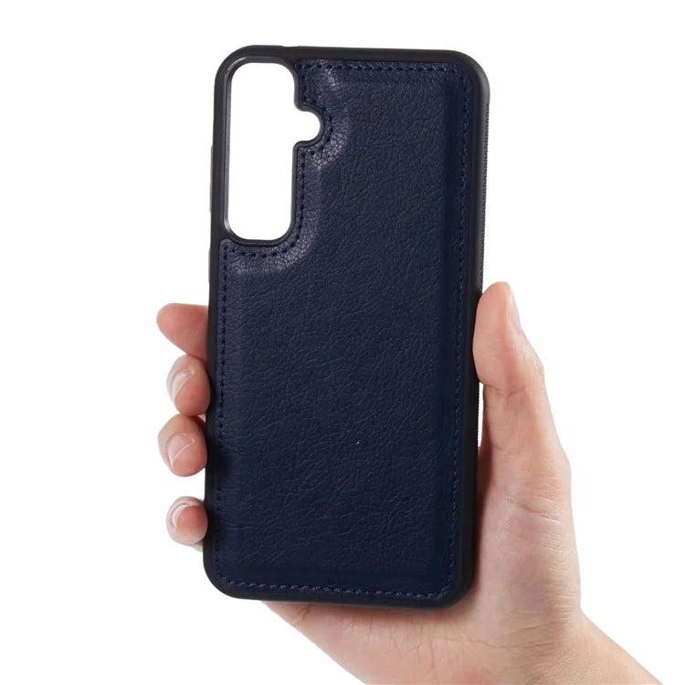 For Samsung Galaxy A15 4G / 5G Case Calf Texture PU Leather+TPU Bumper Shockproof Back Cover