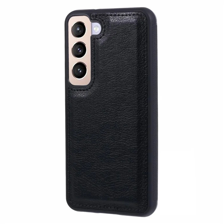 For Samsung Galaxy S23+ Case Solid Color PU Leather Calf Texture Back Cover
